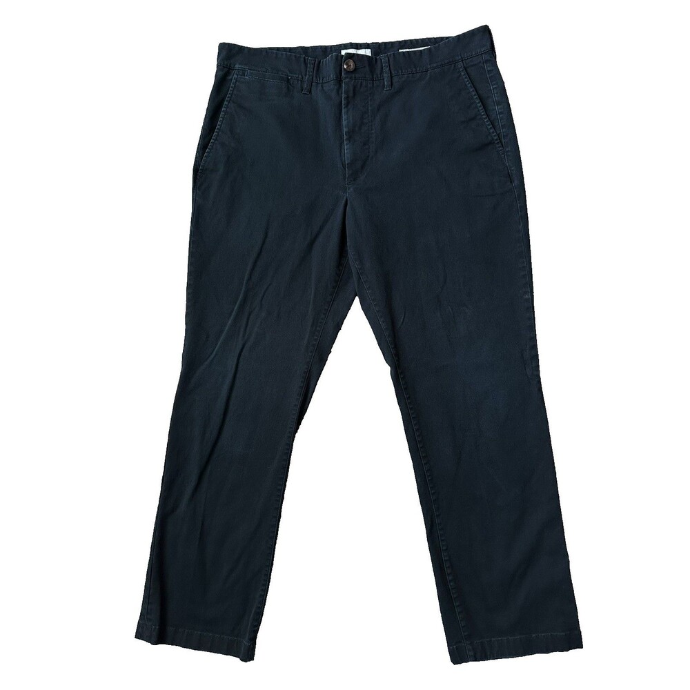 Goodfellow & Co Men’s Chino Pants Dark Navy Blue Stretch Straight Fit 36x30